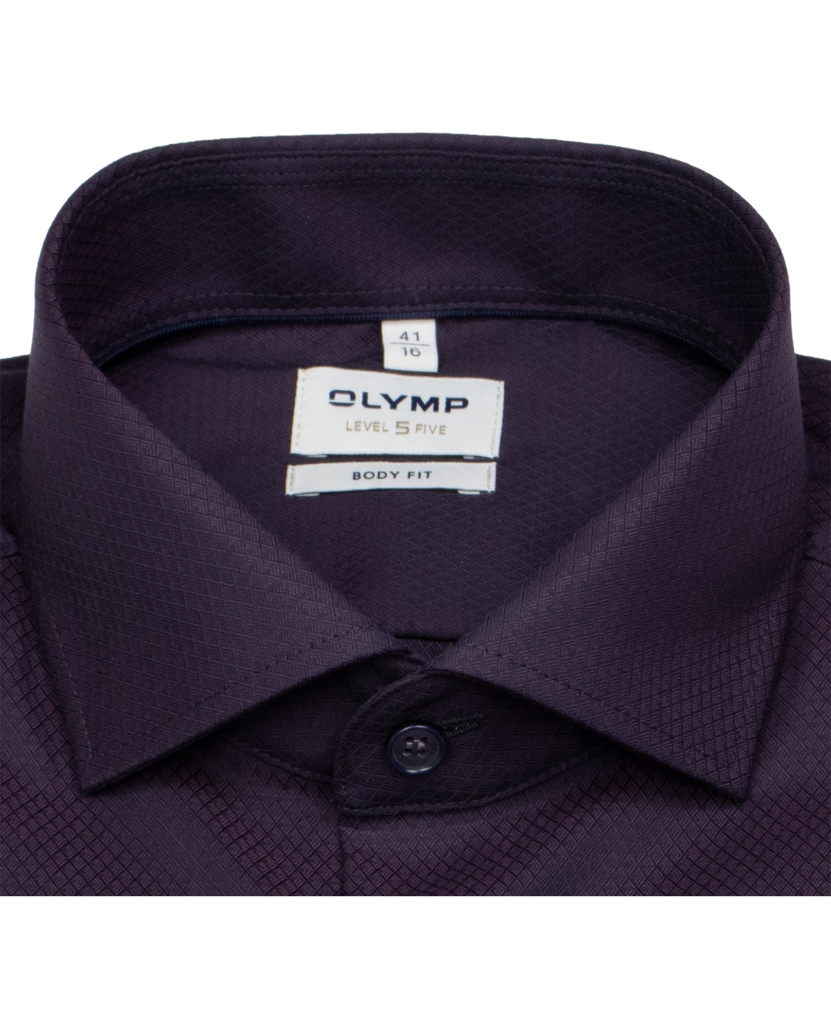 OLYMP Hemd - Level Five Body Fit - Struktur - violett