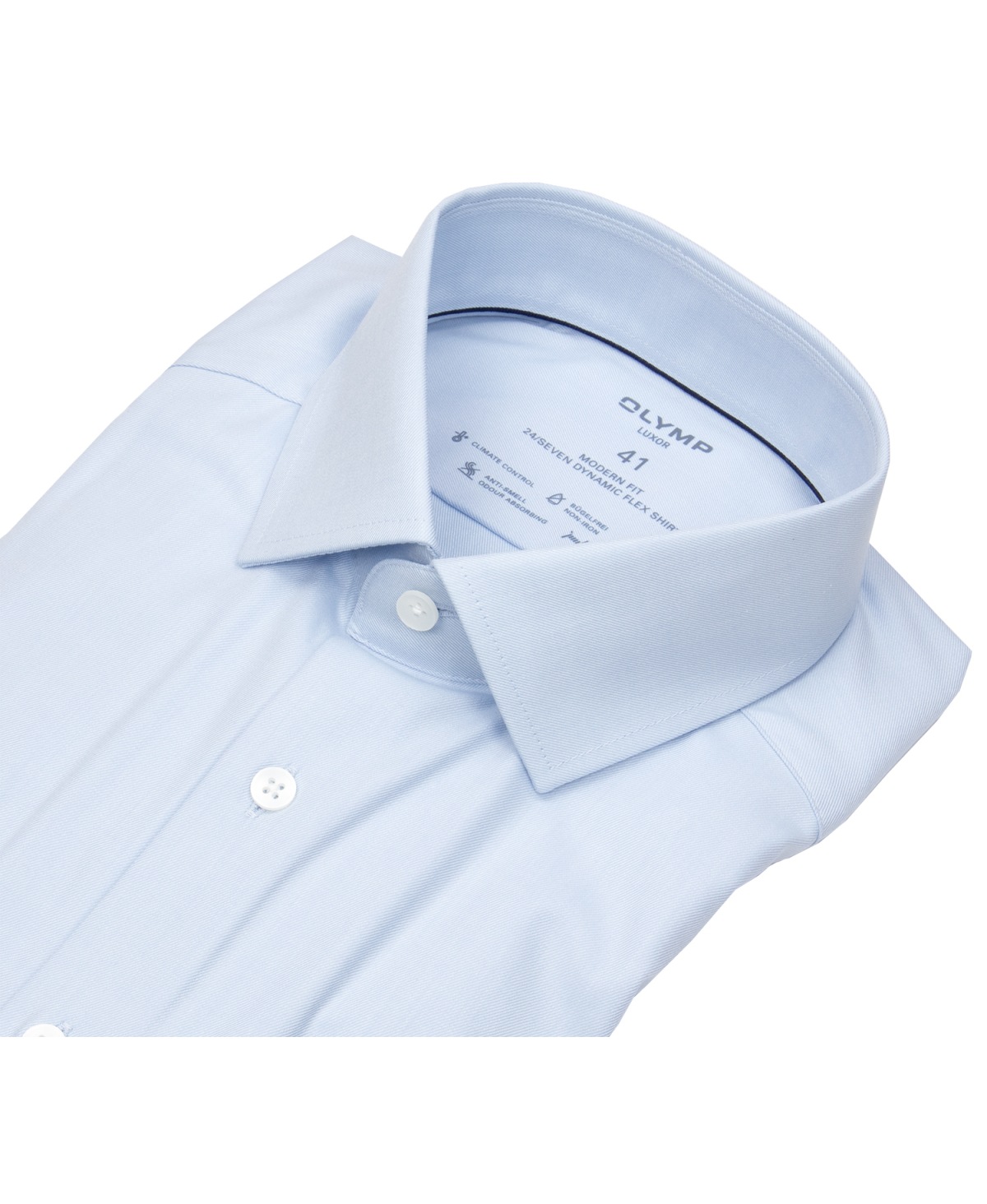 OLYMP Hemd - Modern Fit - 24/7 Climate Control - Kentkragen - hellblau - ohne OVP