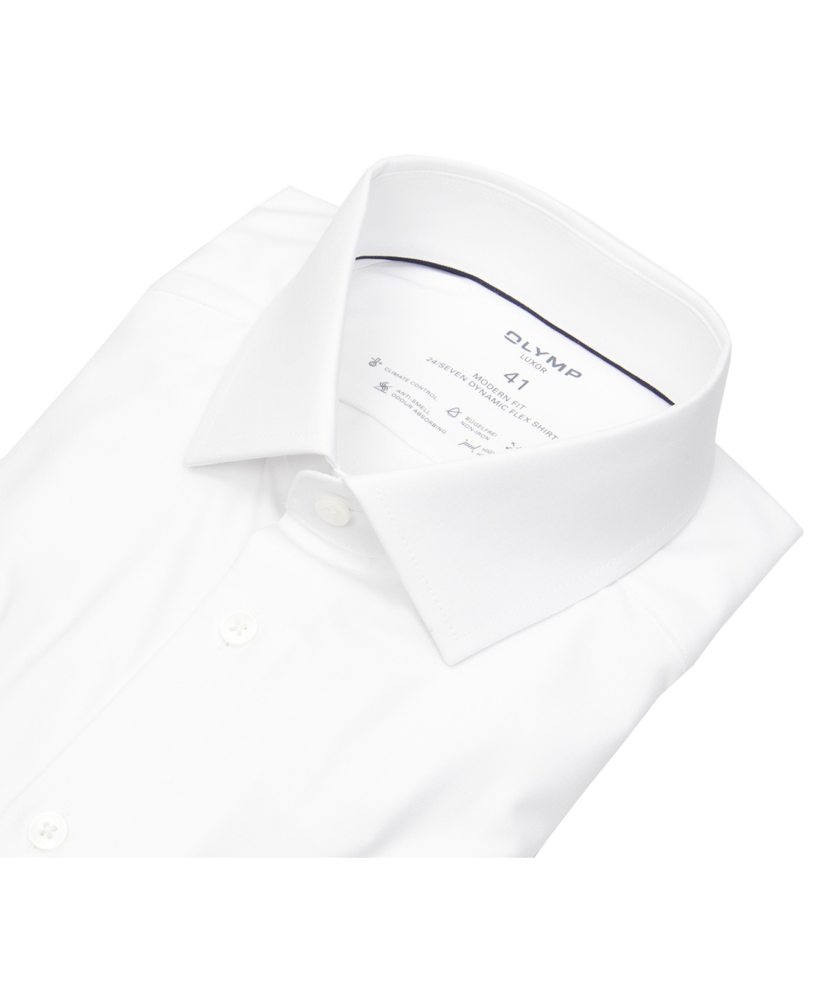 OLYMP Hemd - Modern Fit - 24/7 Climate Control - Kentkragen - weiß - ohne OVP