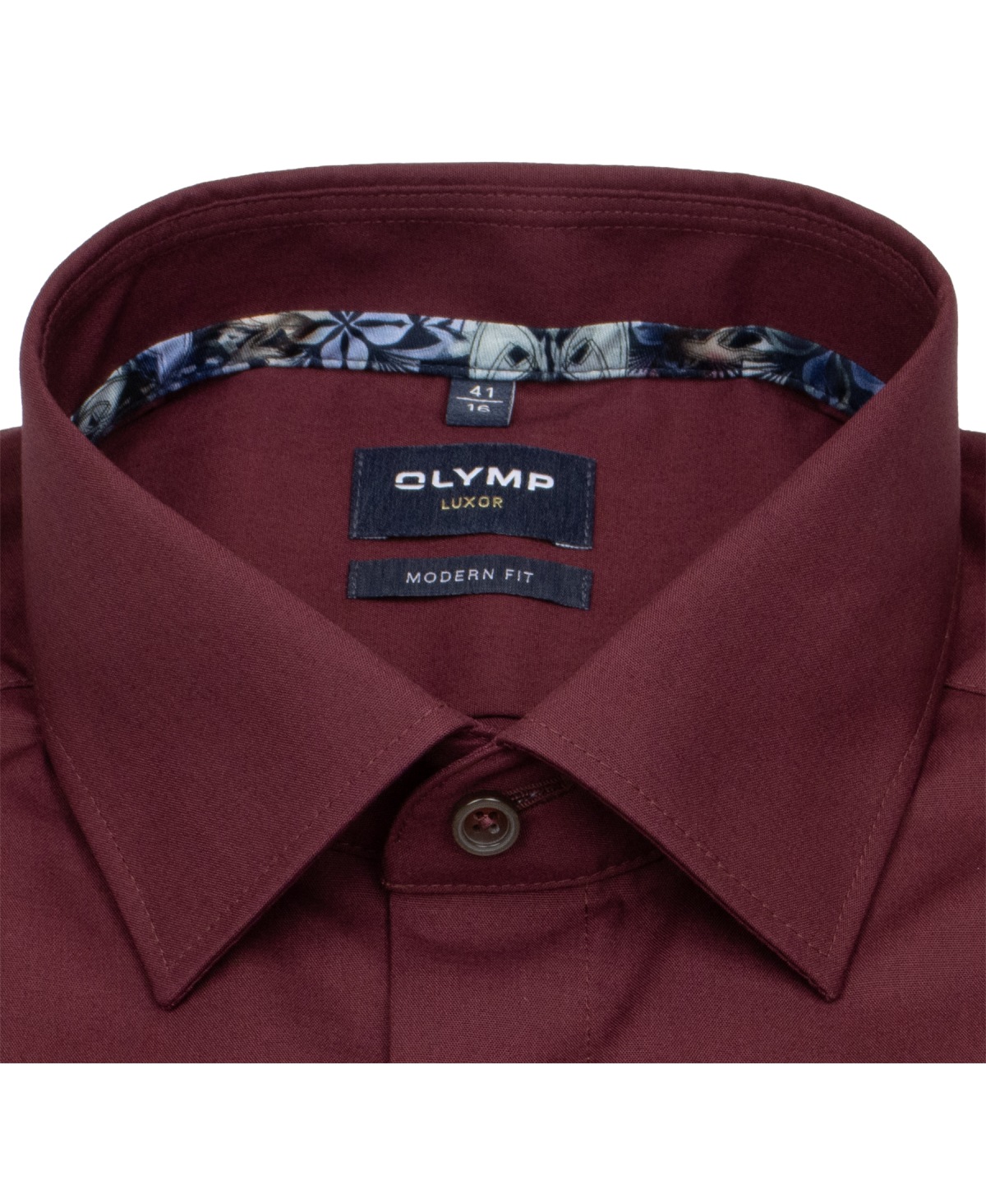 OLYMP Hemd - Modern Fit - Chambray - dunkelrot - extra langer 69cm Arm - ohne OVP