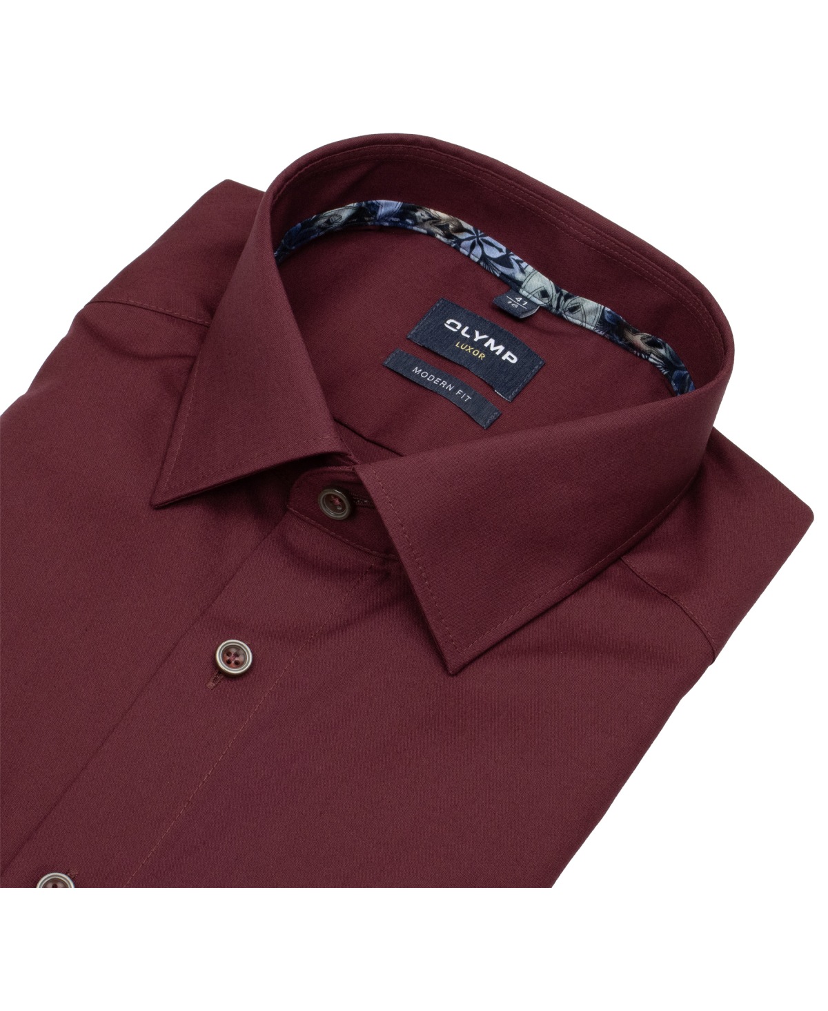 OLYMP Hemd - Modern Fit - Chambray - dunkelrot - extra langer 69cm Arm - ohne OVP