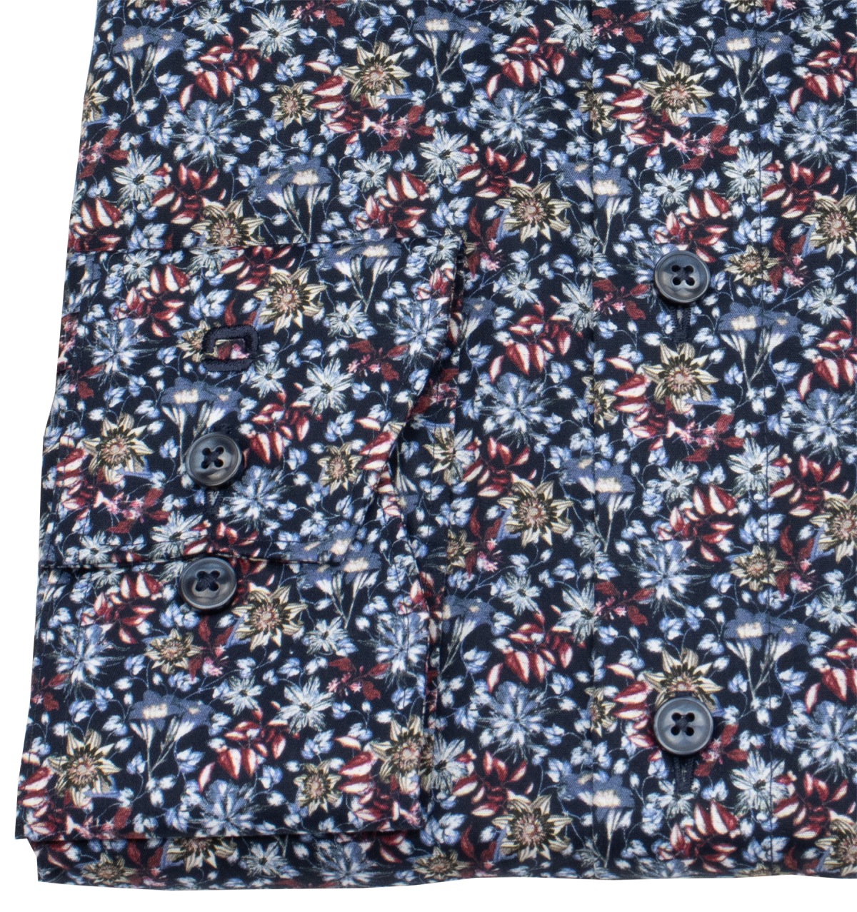 OLYMP Hemd - Modern Fit - New Kent Kragen - floraler Print - mehrfarbig - ohne OVP