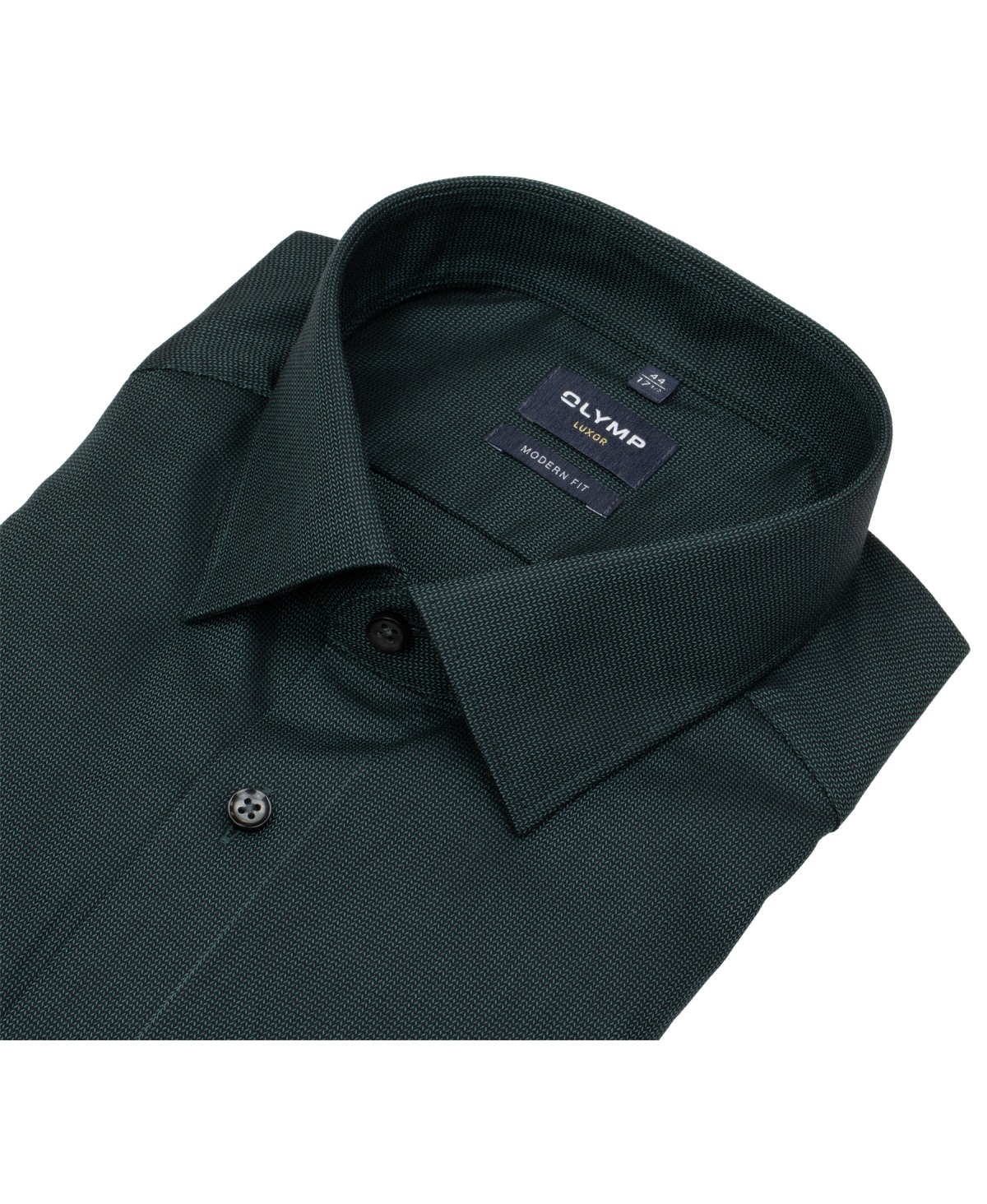 OLYMP Hemd - Modern Fit - Struktur - grün / schwarz - extra langer 69cm Arm - ohne OVP