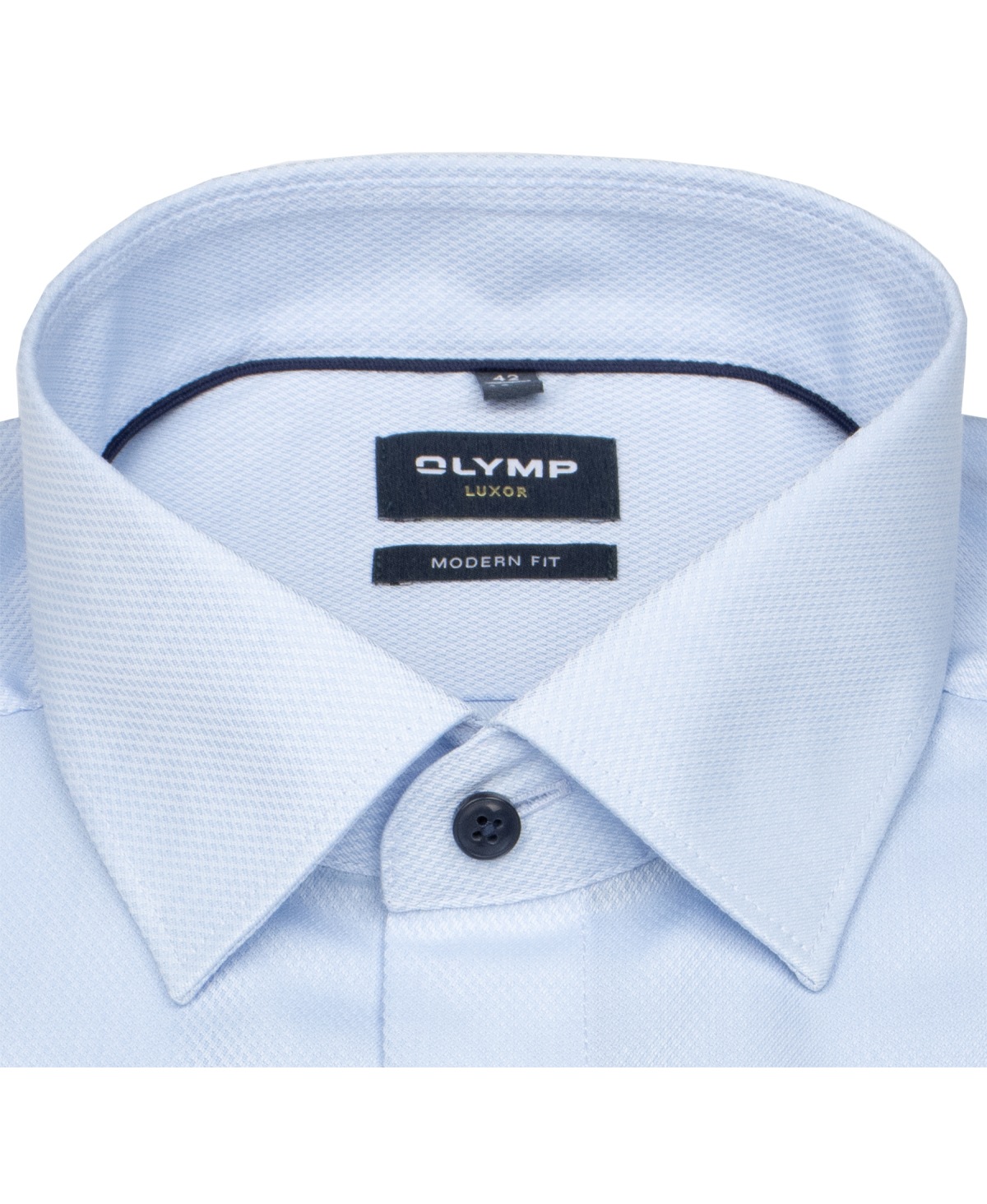 OLYMP Hemd - Modern Fit - Struktur - Kontrastknöpfe - hellblau - ohne OVP