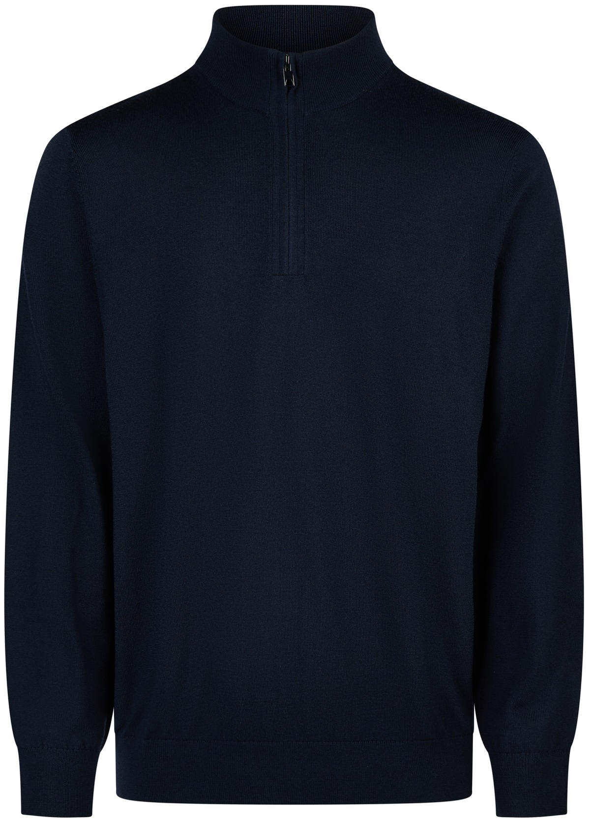 OLYMP Pullover - Troyer mit Reissverschluss - Schurwolle - dunkelblau