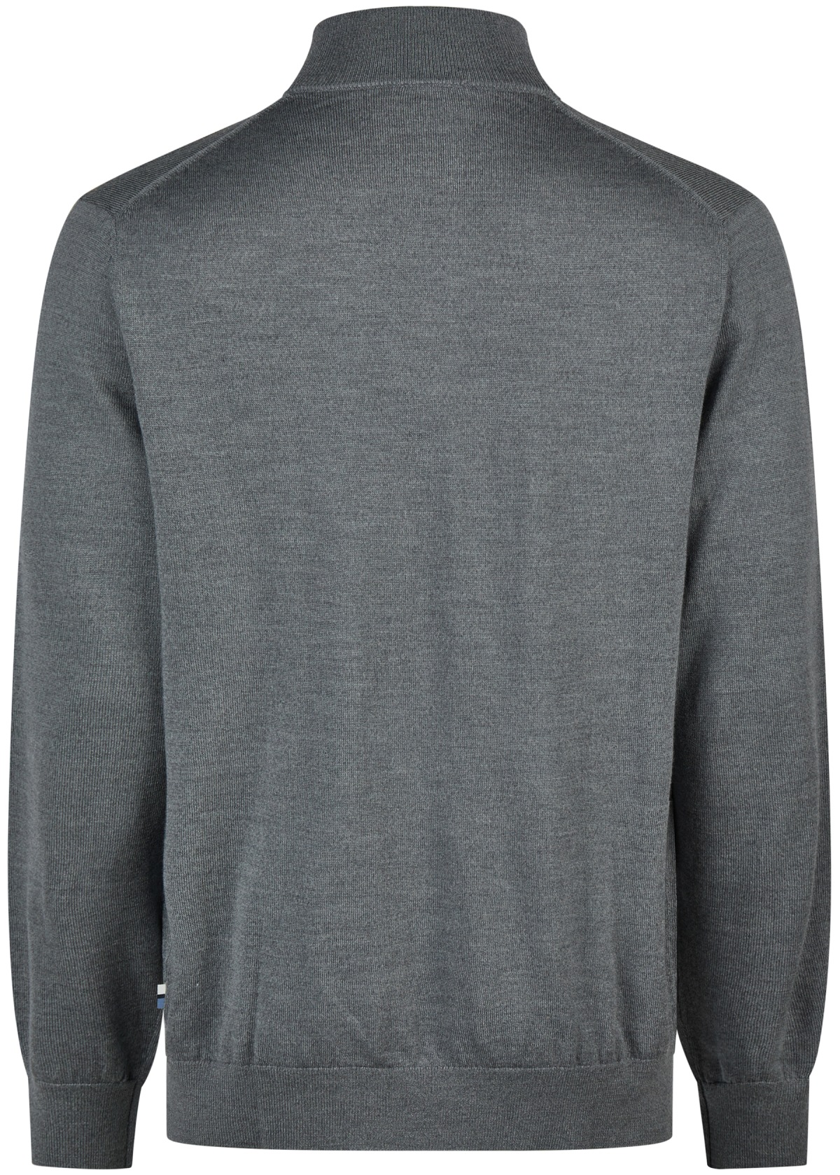 OLYMP Pullover - Troyer mit Reissverschluss - Schurwolle - grau