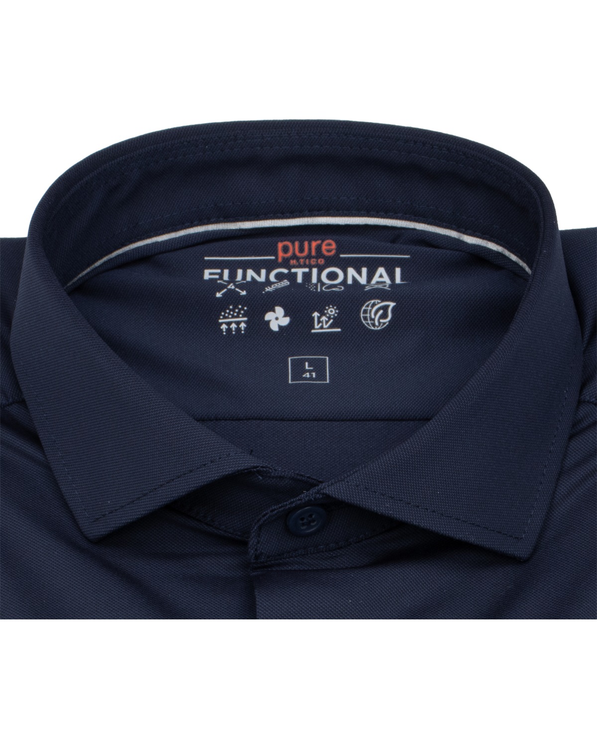 Pure Hemd - Slim Fit - Functional Shirt - Haifischkragen - dunkelblau - ohne OVP