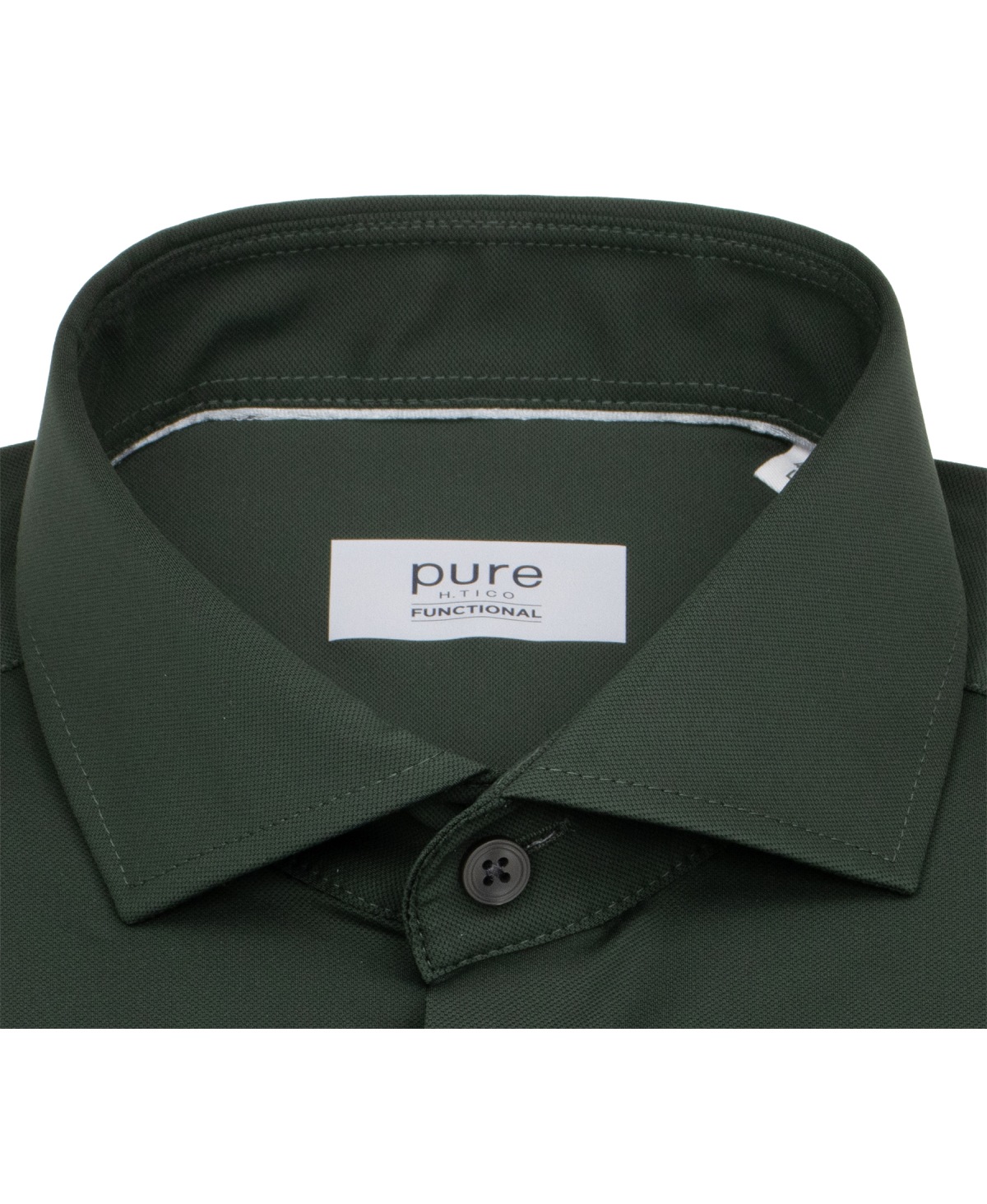 Pure Hemd - Slim Fit - Functional Shirt - Haifischkragen - grün - ohne OVP
