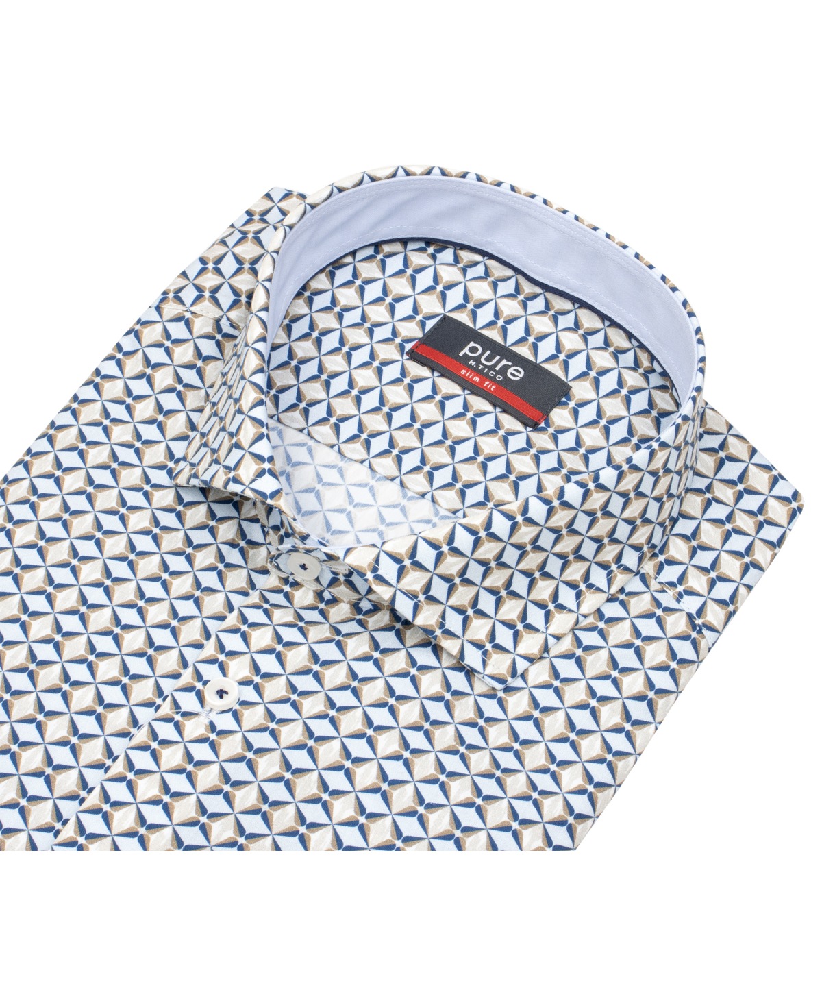 Pure Hemd - Slim Fit - Haifischkragen - blau / hellblau - ohne OVP