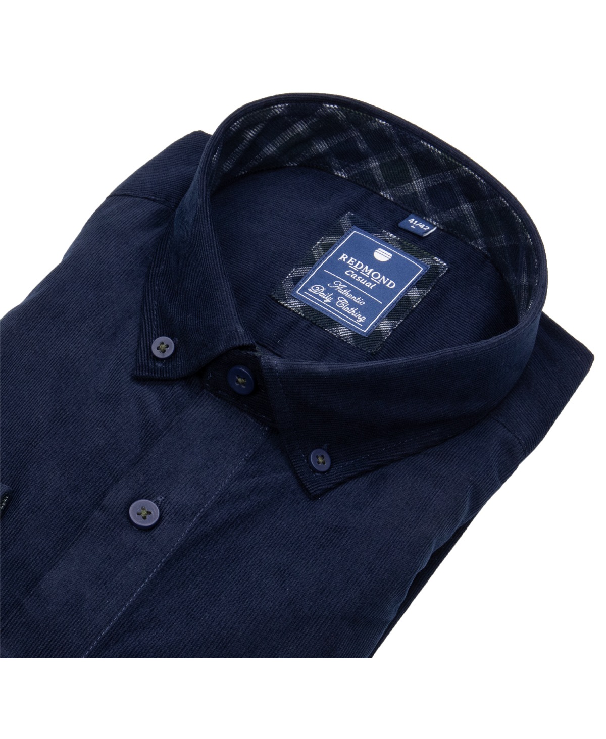 Redmond Cordhemd - Comfort Fit - Button Down - dunkelblau - ohne OVP