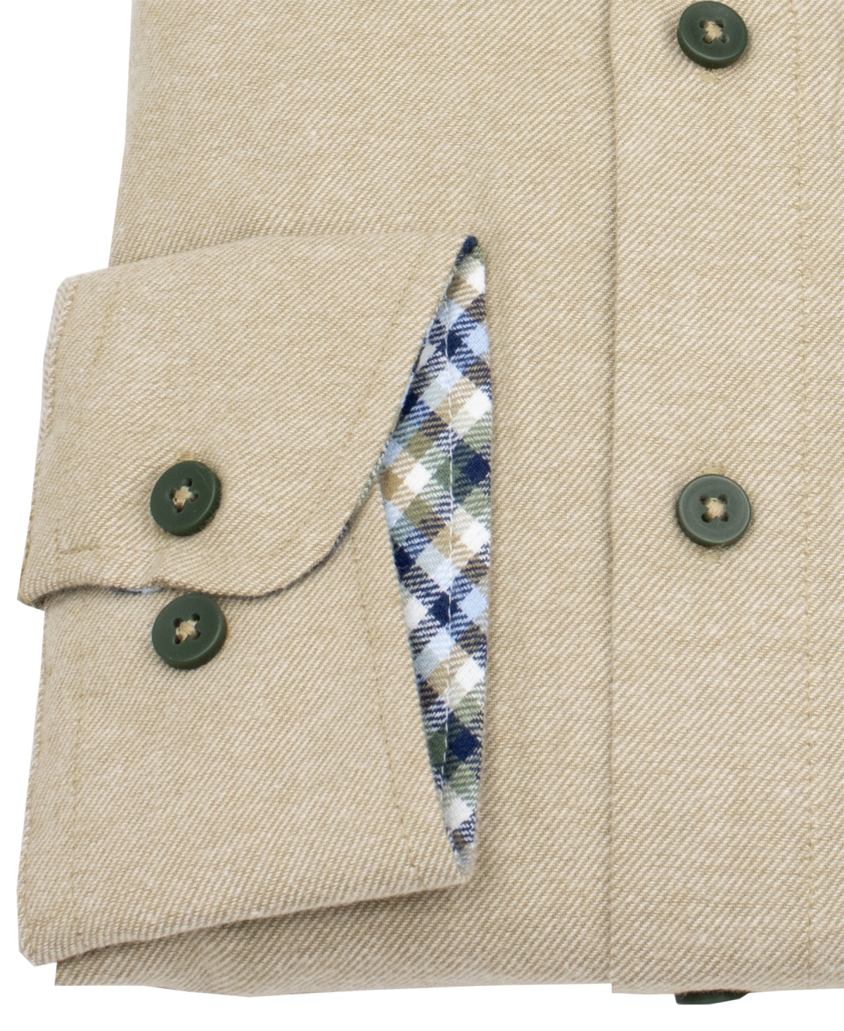 Redmond Flanellhemd - Comfort Fit - Button Down - beige - ohne OVP