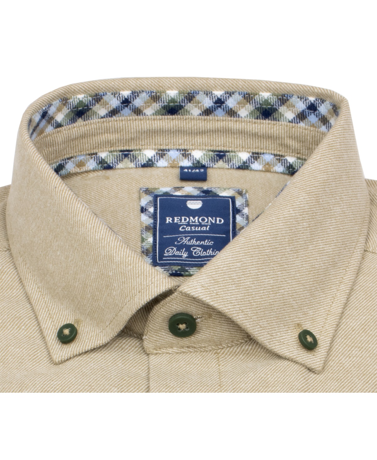Redmond Flanellhemd - Comfort Fit - Button Down - beige - ohne OVP