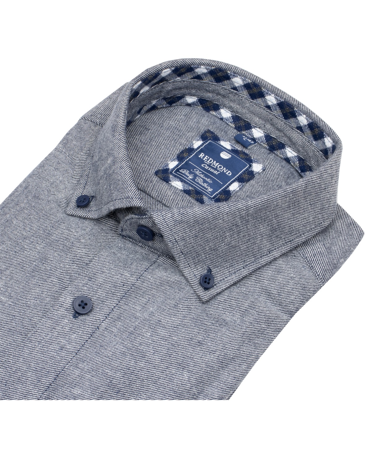 Redmond Flanellhemd - Comfort Fit - Button Down - blau - ohne OVP