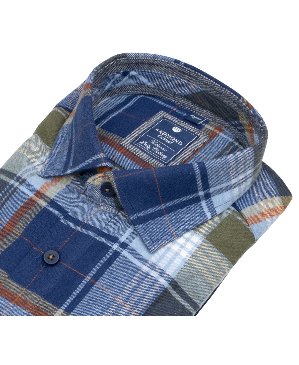 Redmond Flanellhemd - Comfort Fit - kariert - blau - ohne OVP