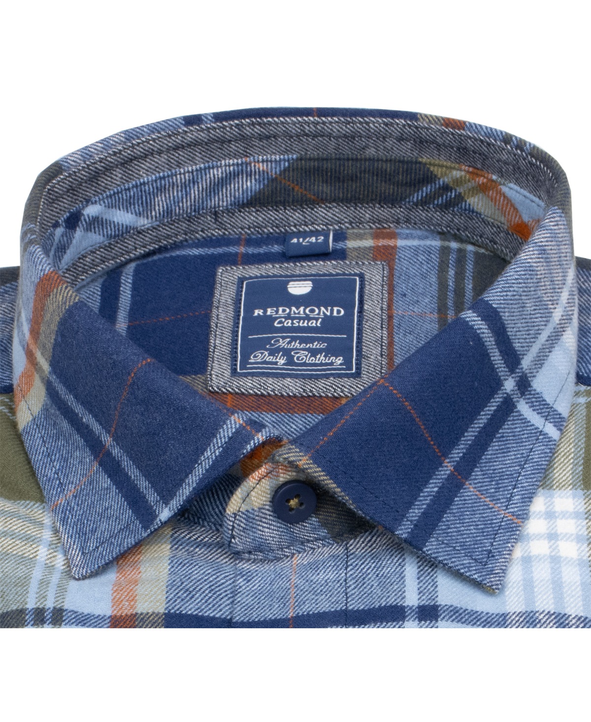 Redmond Flanellhemd - Comfort Fit - kariert - blau - ohne OVP