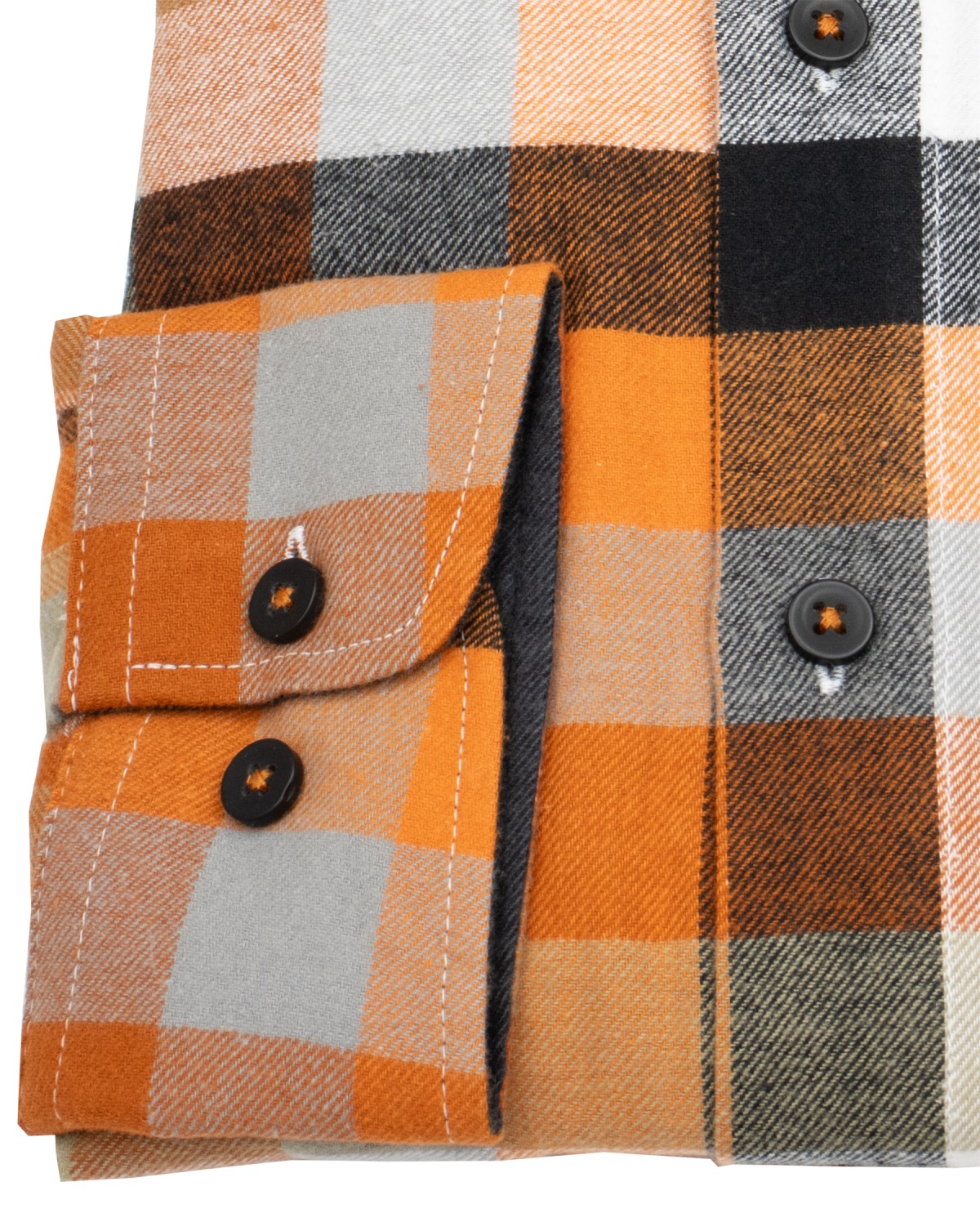 Redmond Flanellhemd - Comfort Fit - kariert - orange - ohne OVP