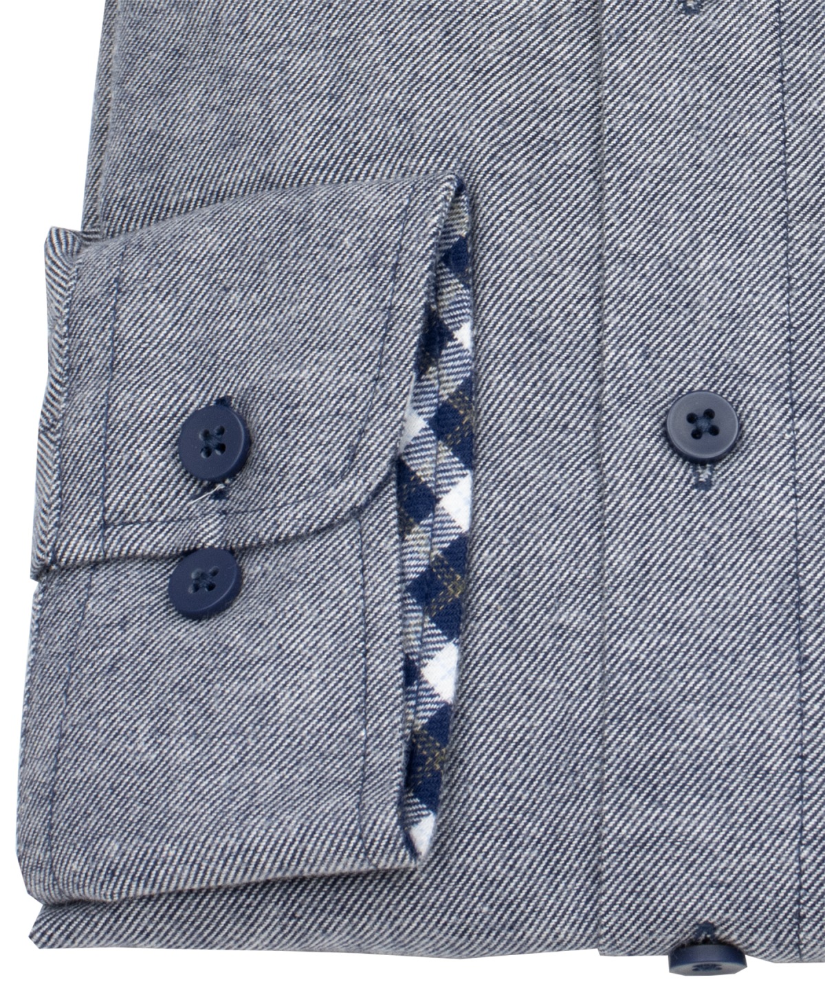 Redmond Flanellhemd - Modern Fit - Button Down Kragen - blau - ohne OVP