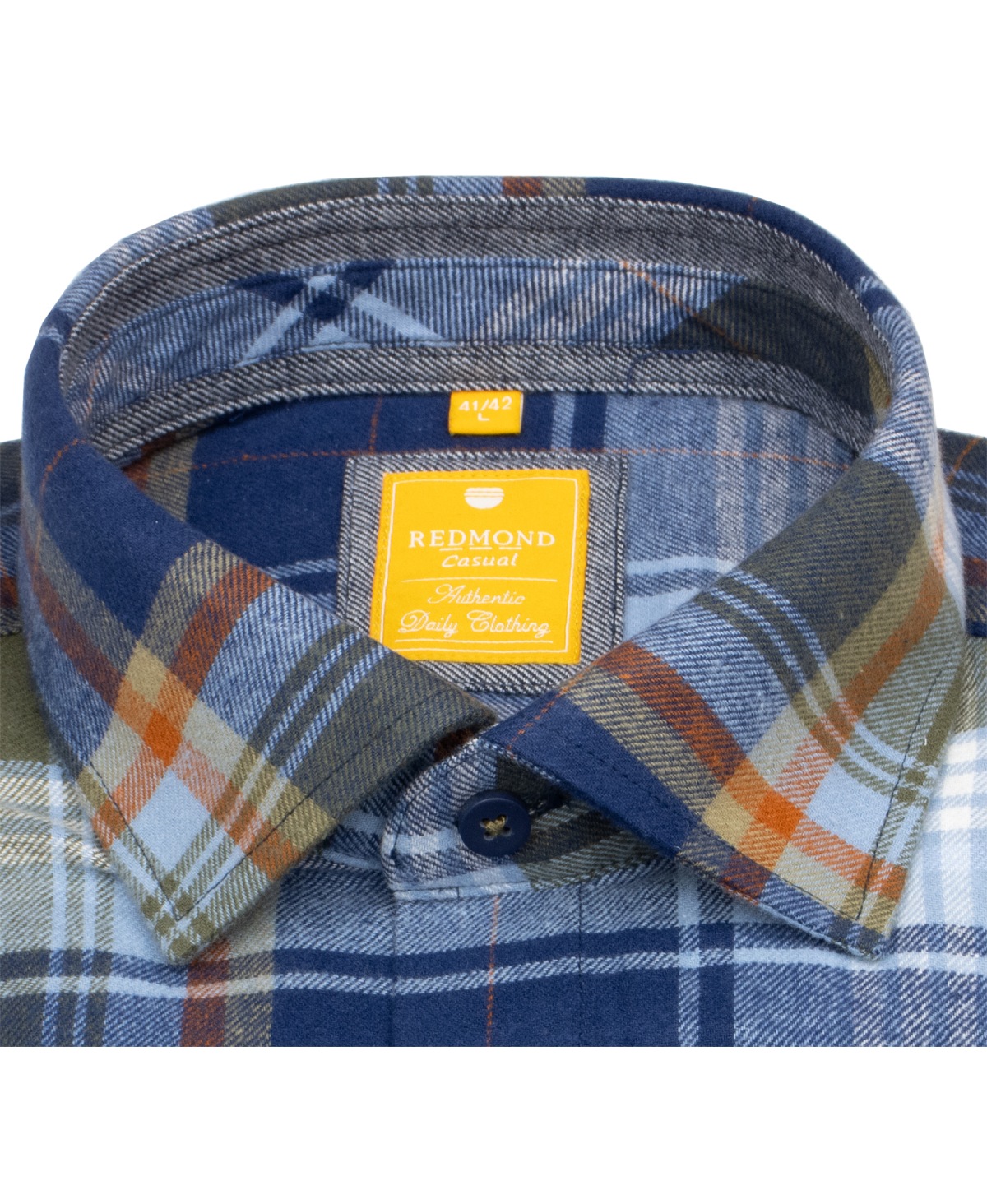 Redmond Flanellhemd - Modern Fit - kariert - blau - ohne OVP