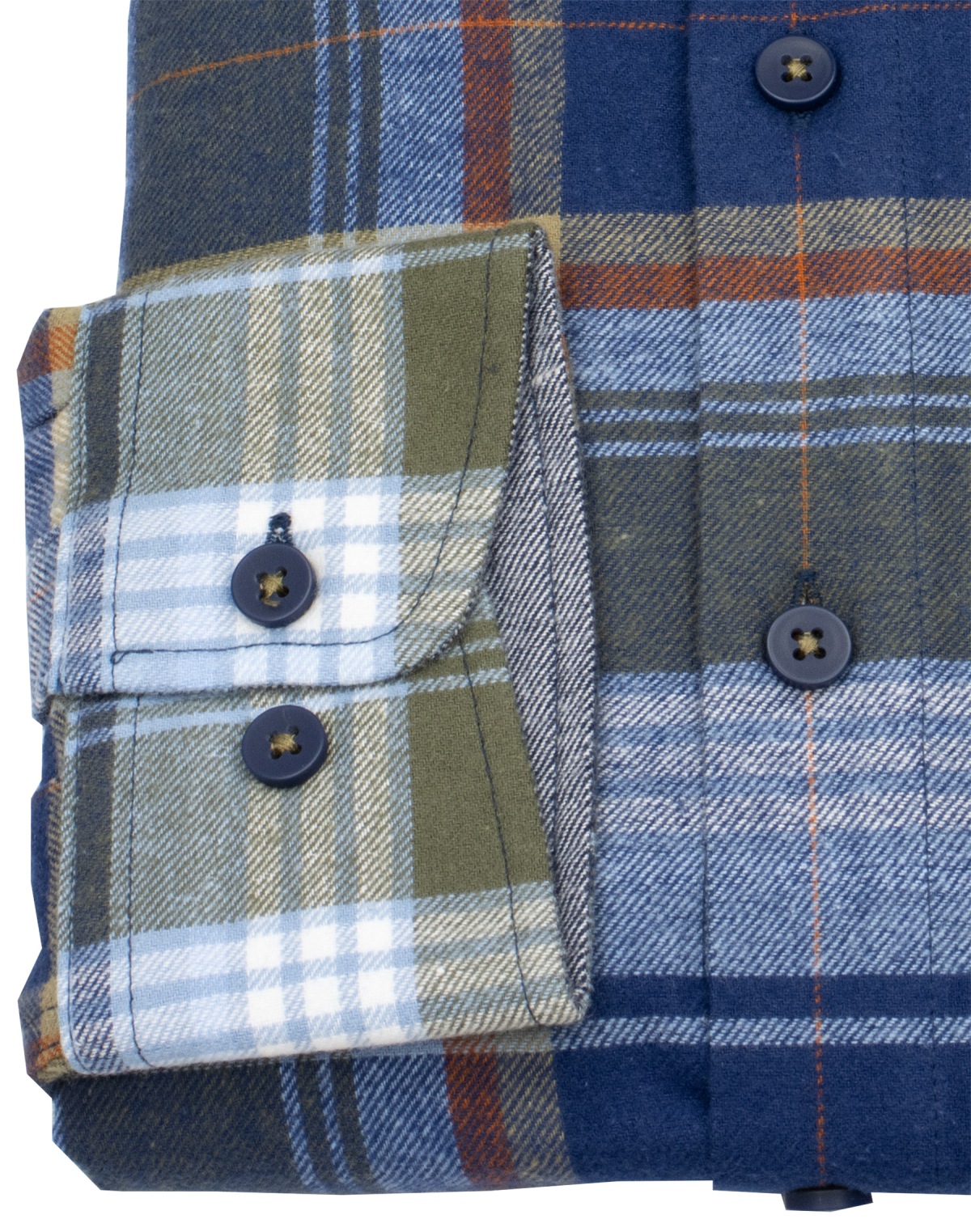 Redmond Flanellhemd - Modern Fit - kariert - blau - ohne OVP