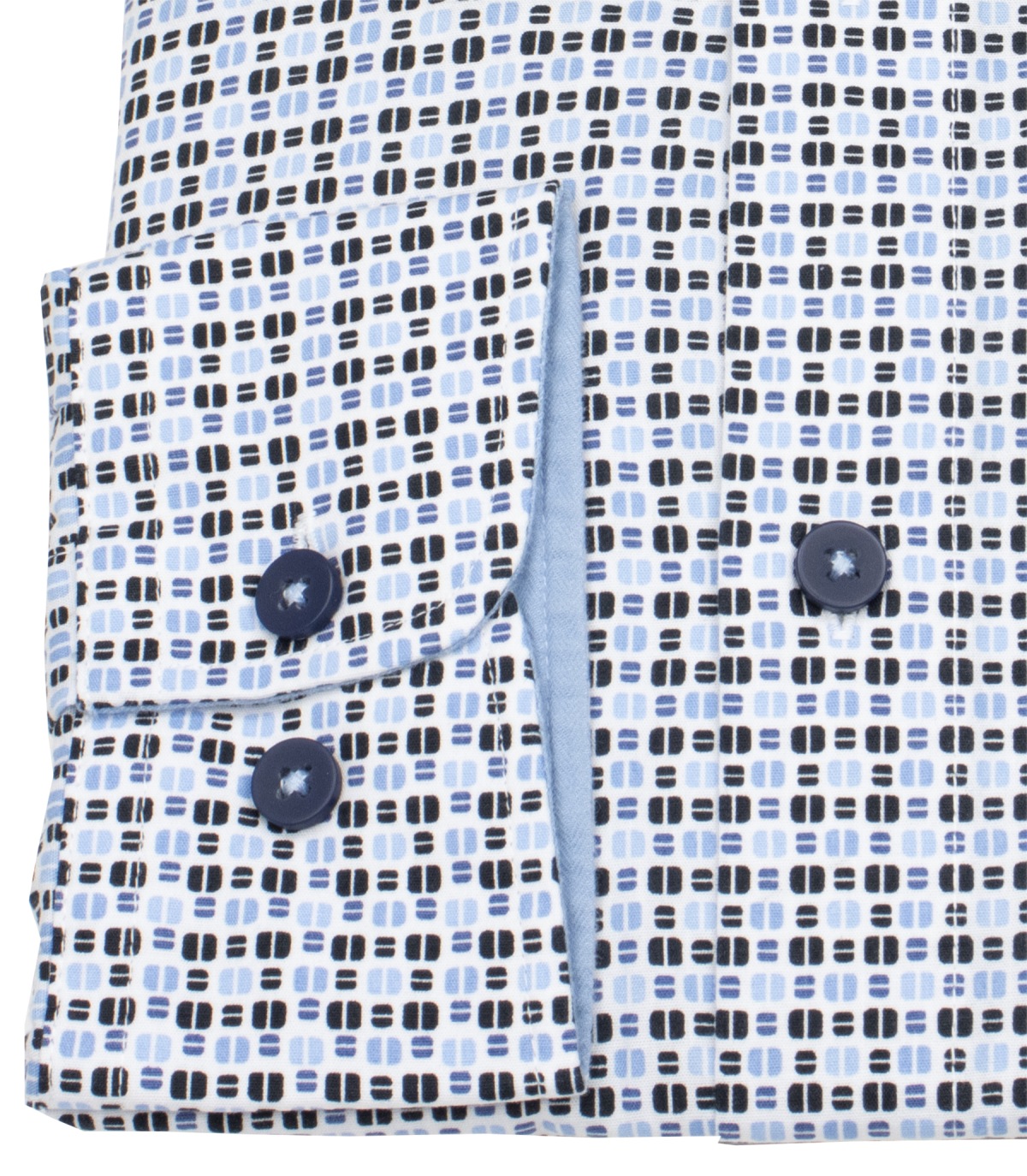 Redmond Hemd - Comfort Fit - Button Down Kragen - Print - blau - ohne OVP