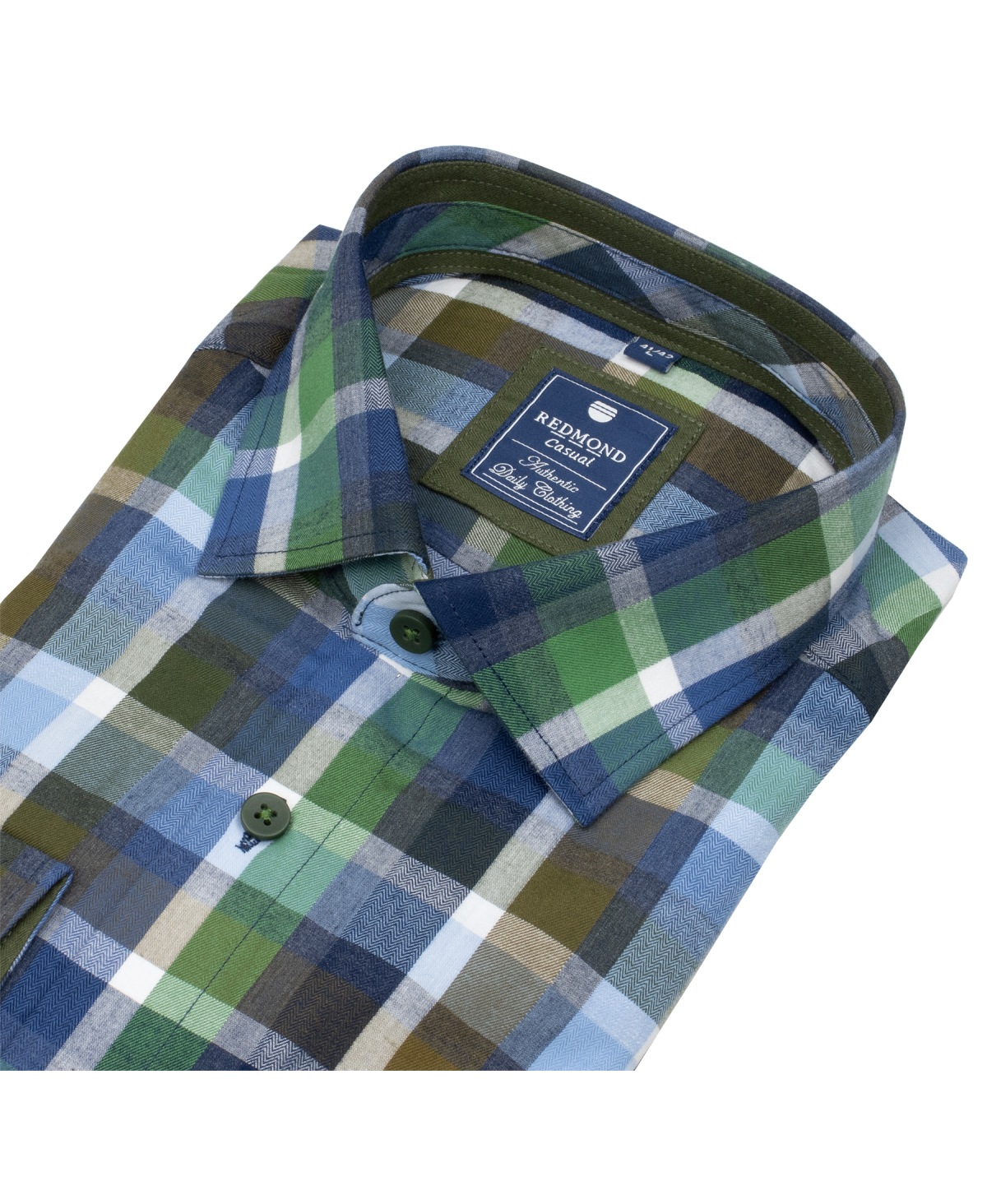 Redmond Hemd - Comfort Fit - kariert - grün - ohne OVP