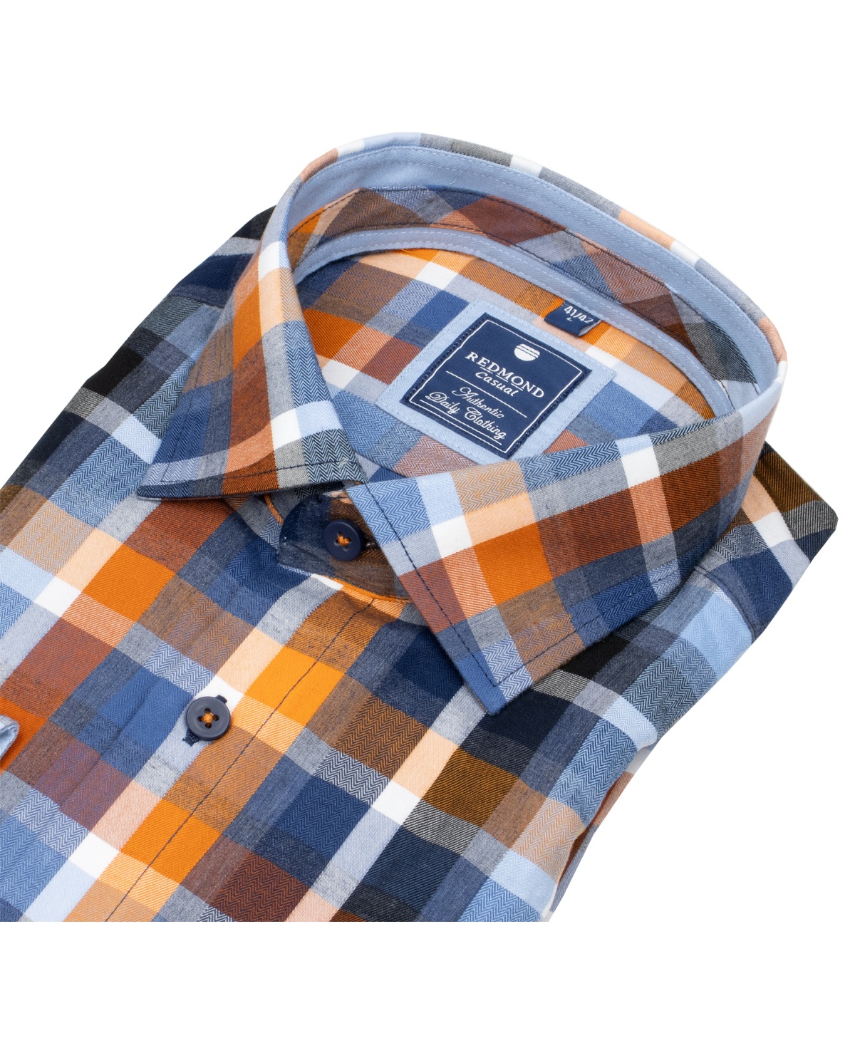 Redmond Hemd - Comfort Fit - kariert - orange - ohne OVP