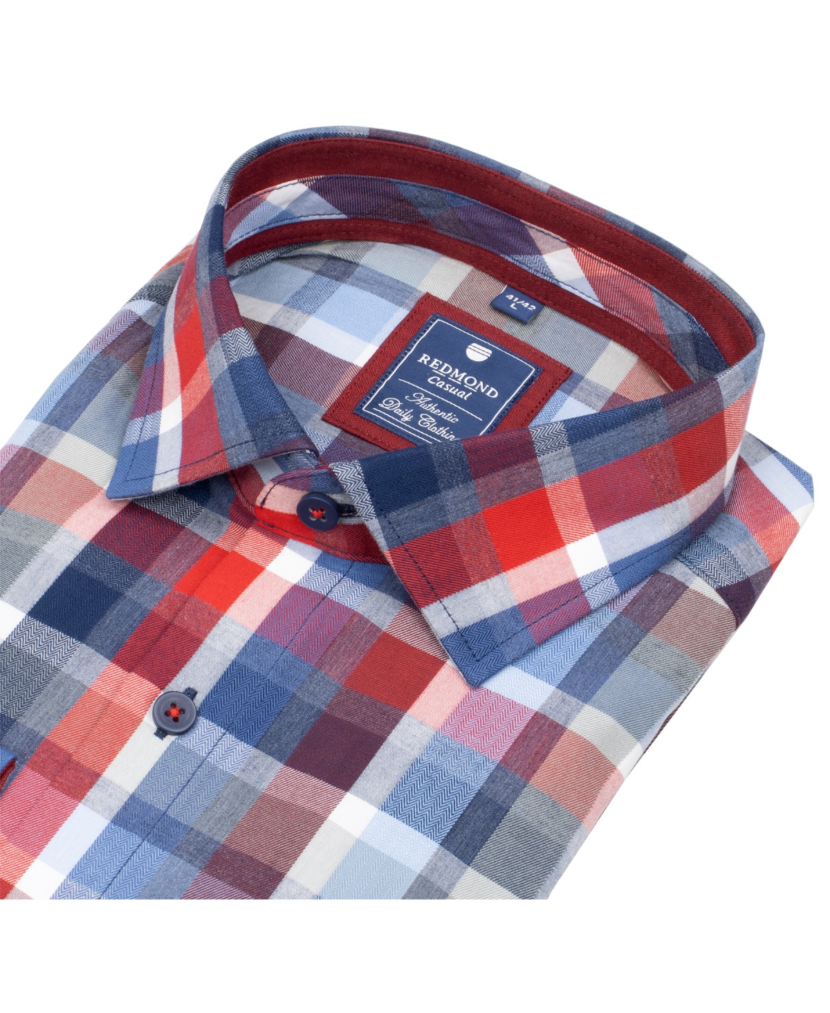 Redmond Hemd - Comfort Fit - kariert - rot - ohne OVP