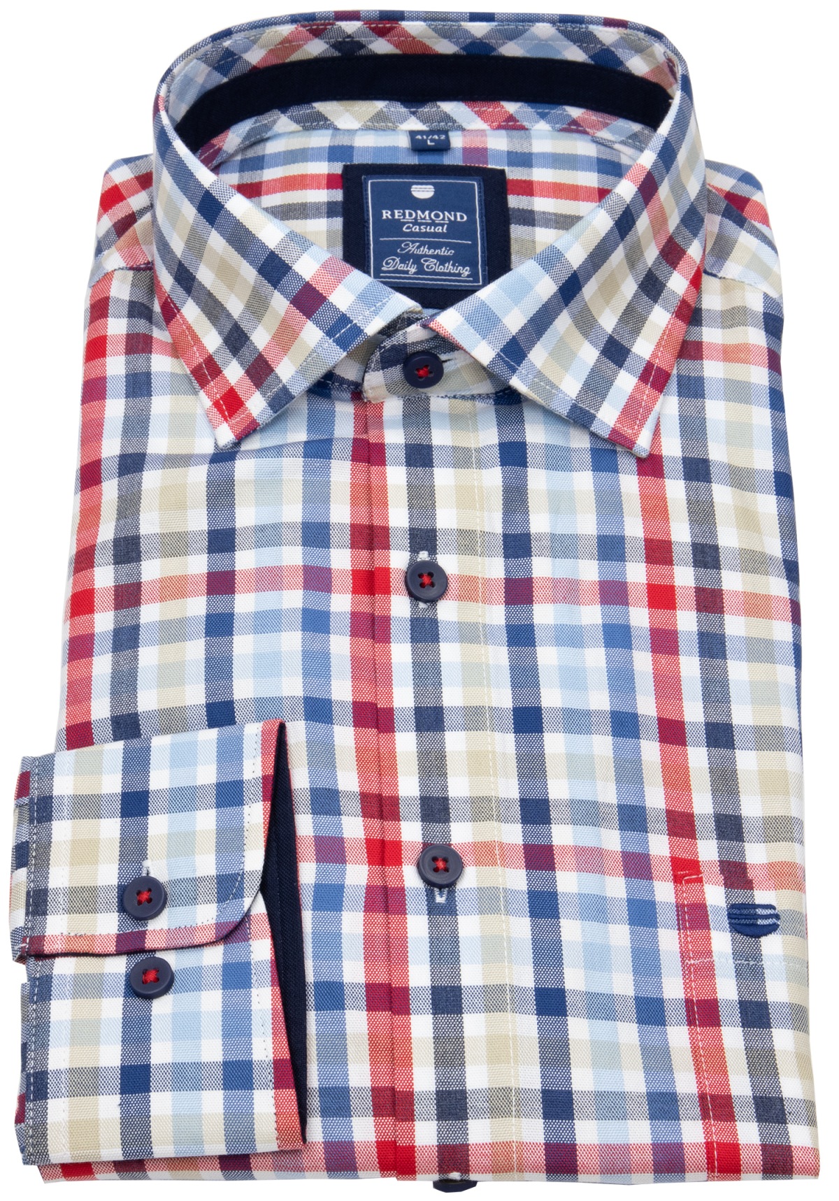 Redmond Hemd - Comfort Fit - kariert - rot - ohne OVP