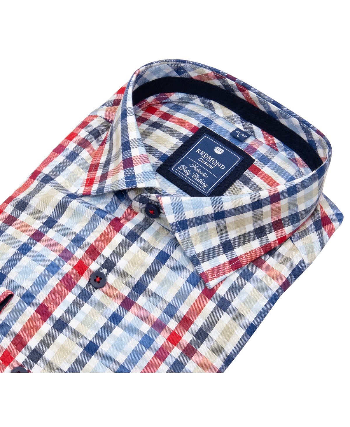 Redmond Hemd - Comfort Fit - kariert - rot - ohne OVP