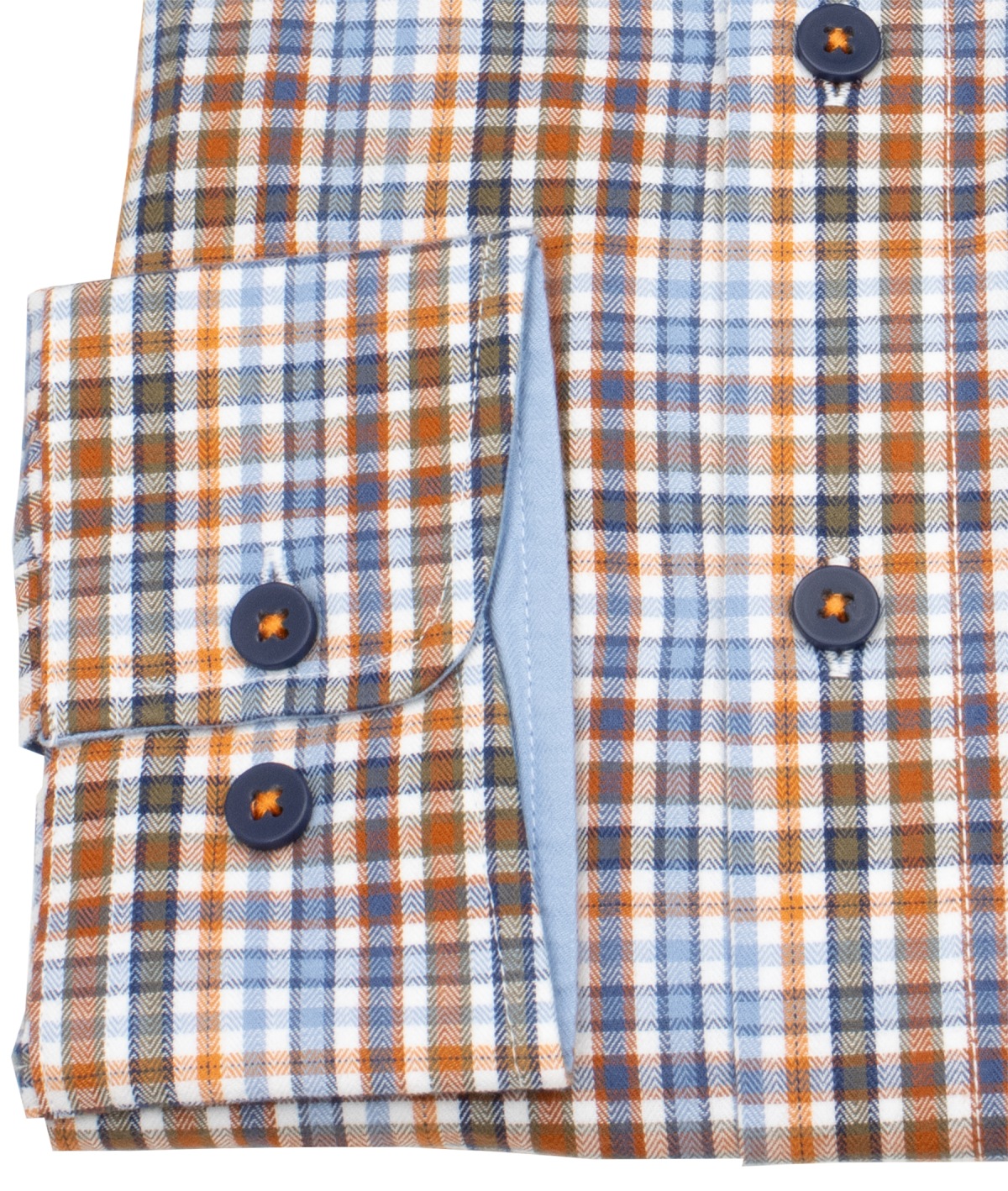 Redmond Hemd - Modern Fit - Button Down Kragen - kariert - orange - ohne OVP