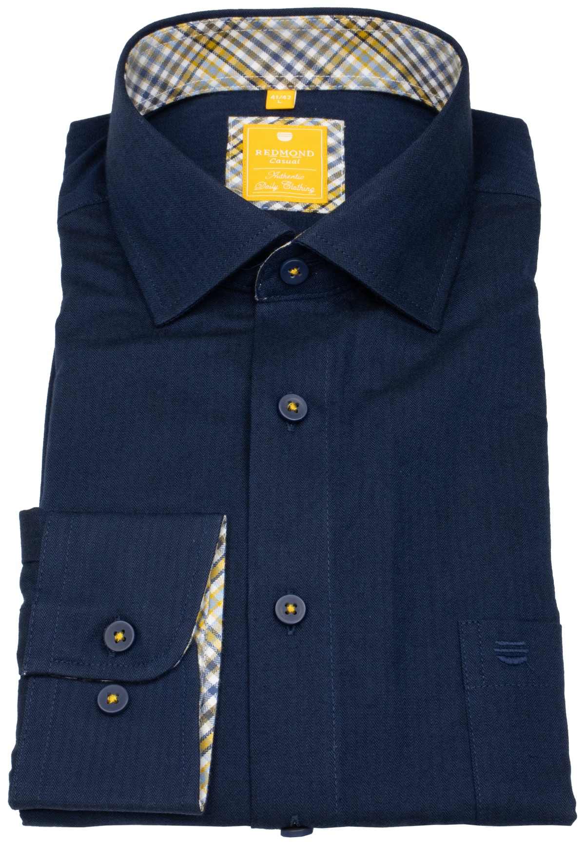 Redmond Hemd - Modern Fit - Kentkragen - Twill - dunkelblau - ohne OVP