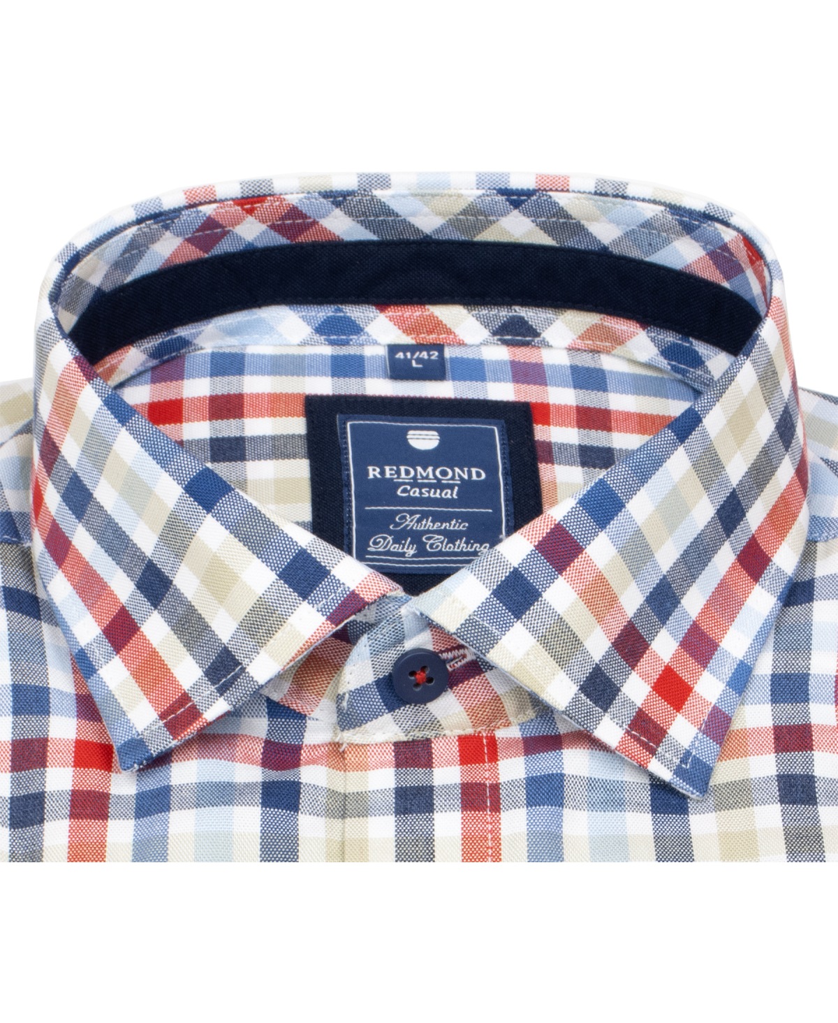 Redmond Kurzarmhemd - Comfort Fit - kariert - blau / rot - ohne OVP