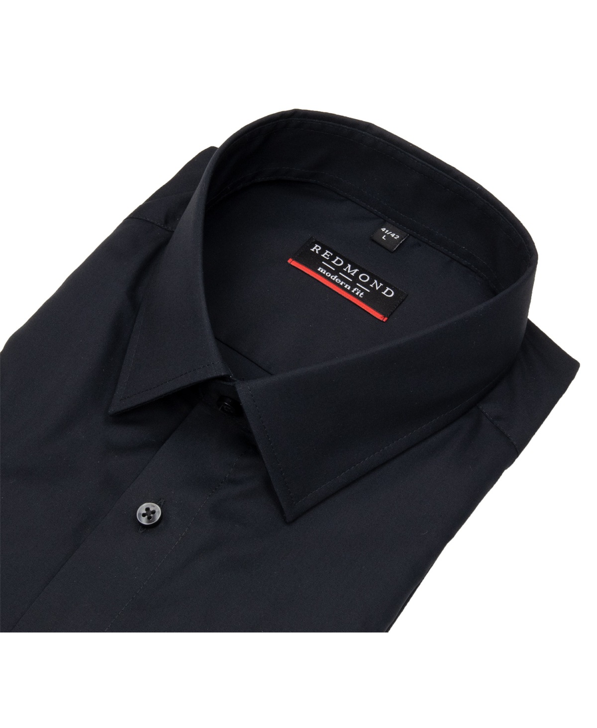 Redmond Kurzarmhemd - Modern Fit - Kentkragen - schwarz - ohne OVP