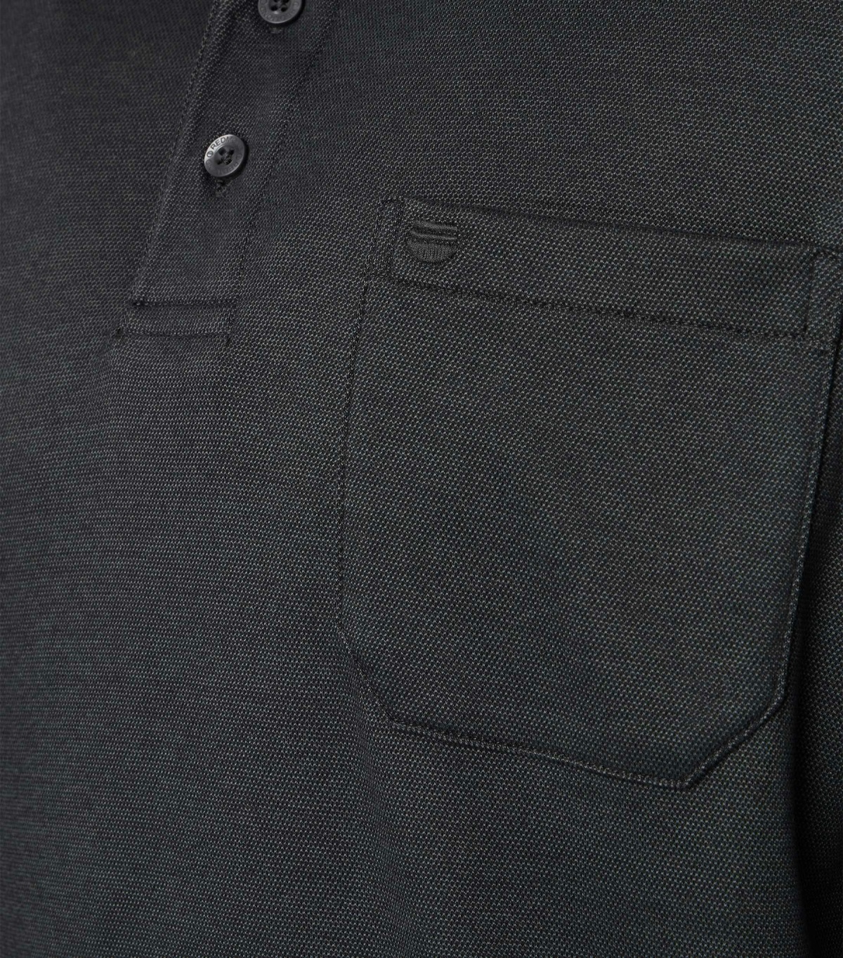 Redmond Poloshirt - Regular Fit - Langarm - Wash and Wear - anthrazit