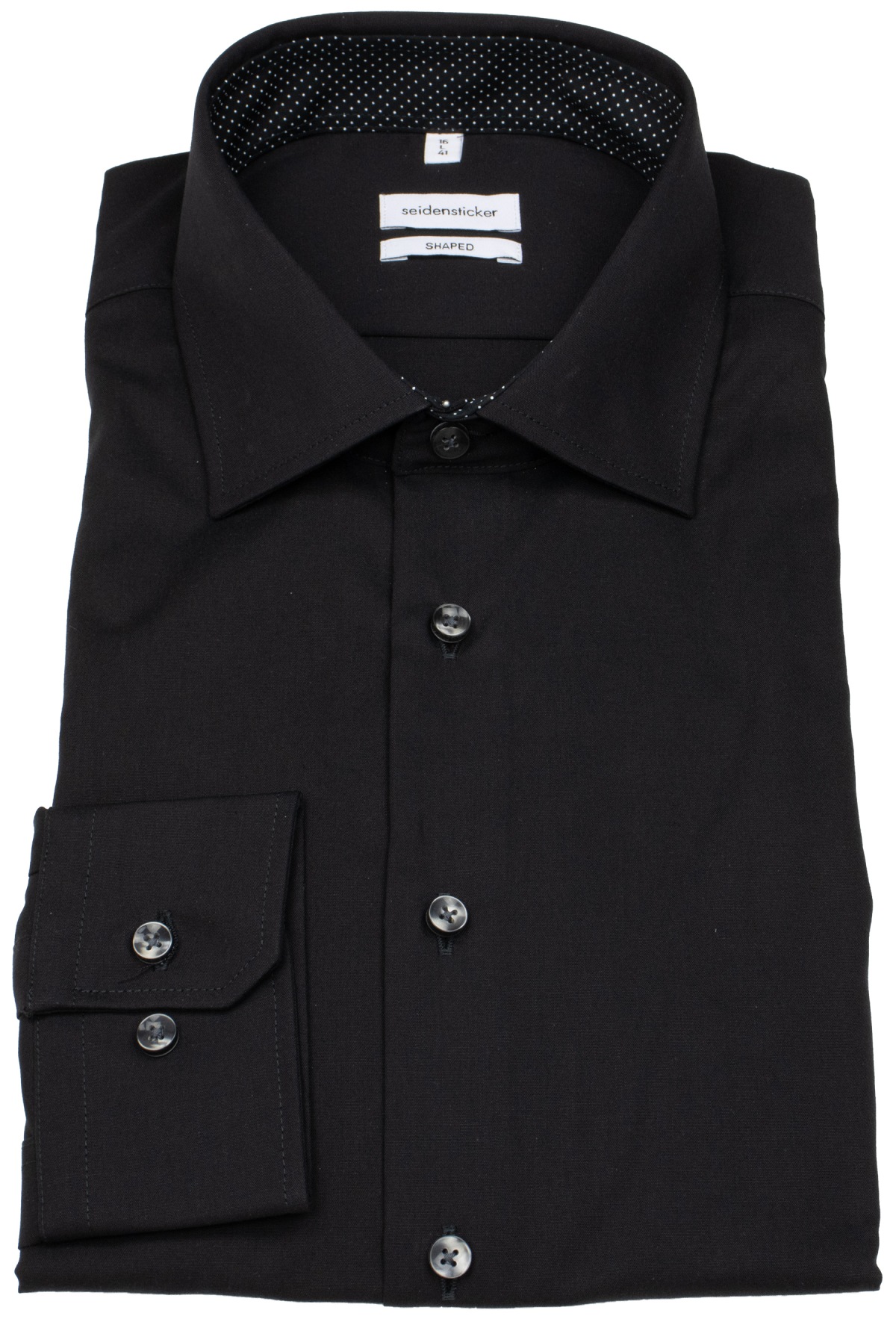 Seidensticker Hemd - Shaped Fit - Kentkragen - schwarz - ohne OVP