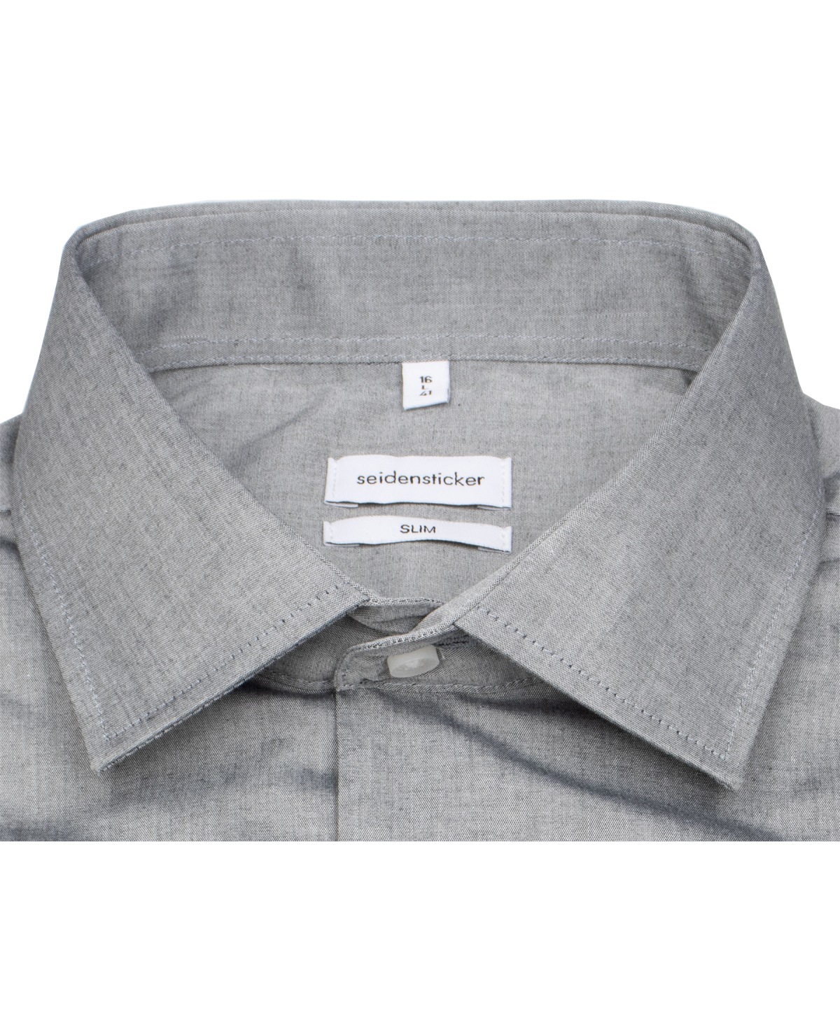 Seidensticker Hemd - Slim Fit - Kentkragen - Chambray - grau - ohne OVP