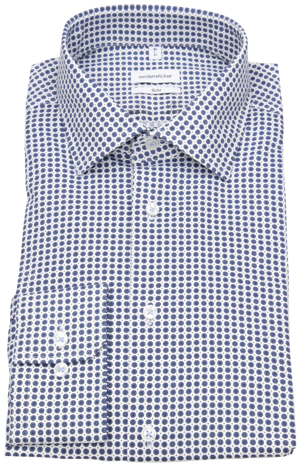 Seidensticker Hemd - Slim Fit - Performance Shirt - Kentkragen - blau / weiß - ohne OVP