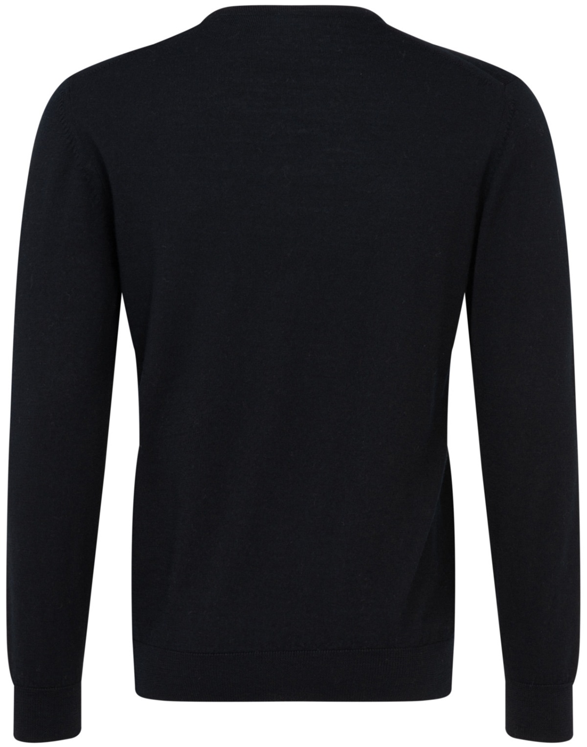 Seidensticker Pullover - Merinowolle - Rundhals-Ausschnitt - schwarz