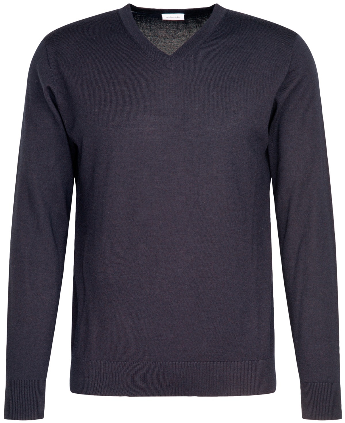 Seidensticker Pullover - Merinowolle - V-Ausschnitt - dunkelblau