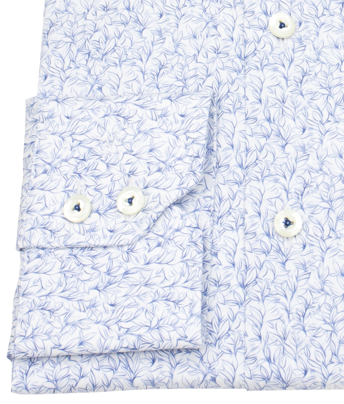 van Laack Hemd - Tailor Fit - Haikragen - Meisterwerk - feines Muster - blau / weiß