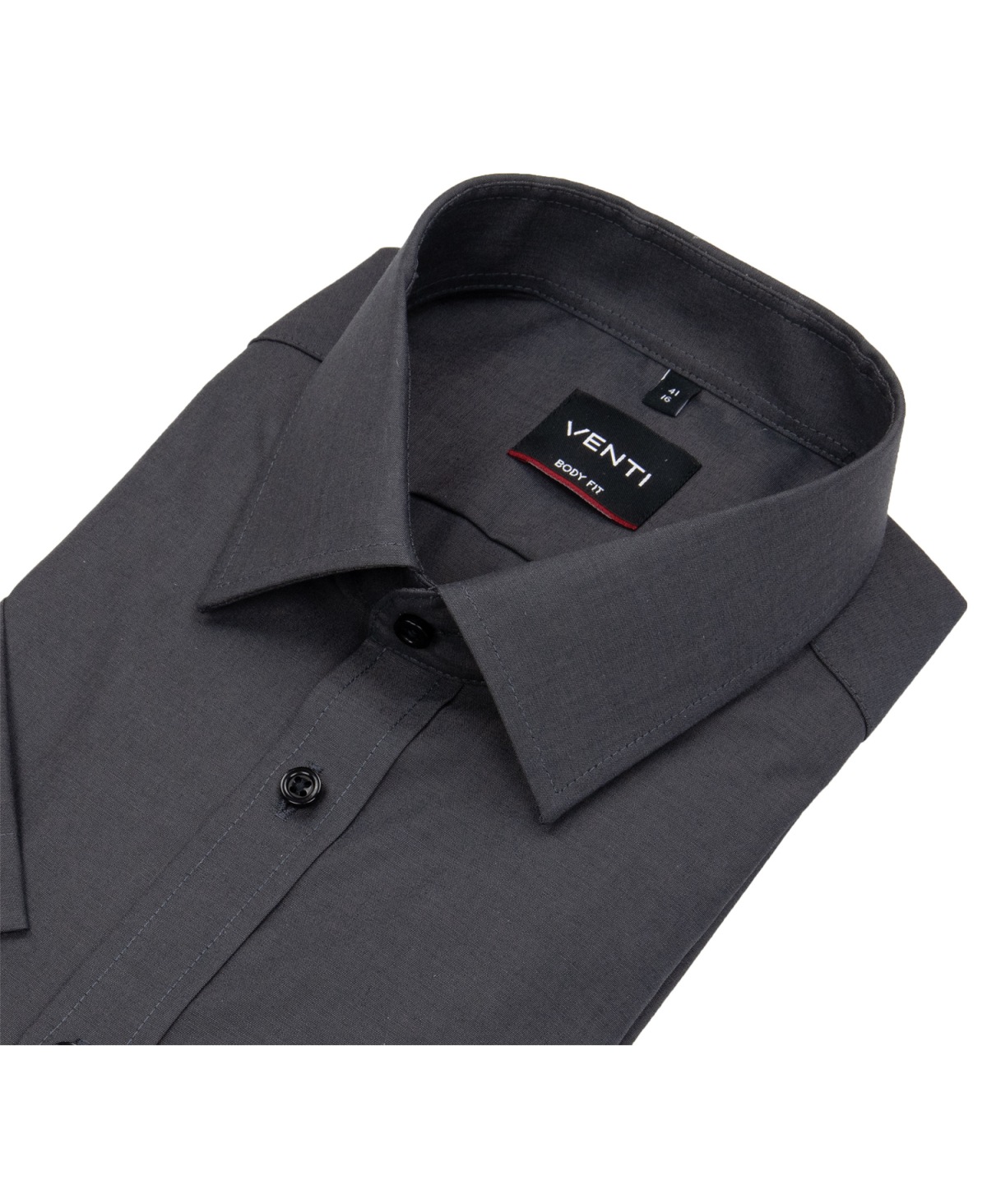 Venti Kurzarmhemd - Body Fit - Kentkragen - anthrazit - ohne OVP