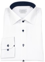 Eterna Hemd - Modern Fit - Oxford - Kontrastknöpfe - weiß