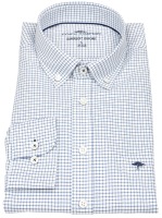 Fynch-Hatton Hemd - Casual Fit - Button Down - Gitterkaro - dunkelblau / weiß