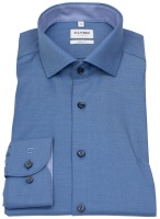 OLYMP Hemd - Level Five Body Fit - Patch - Struktur - blau