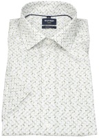 OLYMP Kurzarmhemd - Modern Fit - Rauten - grün / weiß