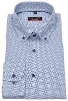 Redmond Hemd - Modern Fit - Button Down Kragen - hellblau / blau