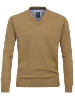 Redmond Pullover - V-Ausschnitt - beige