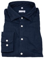 Seidensticker Leinenhemd - Regular Fit - dunkelblau