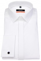Seidensticker Smokinghemd - Slim Fit - Kentkragen - weiß