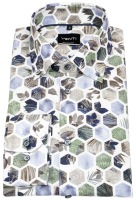 Venti Hemd - Modern Fit - Button Down Kragen - floraler Print - mehrfarbig